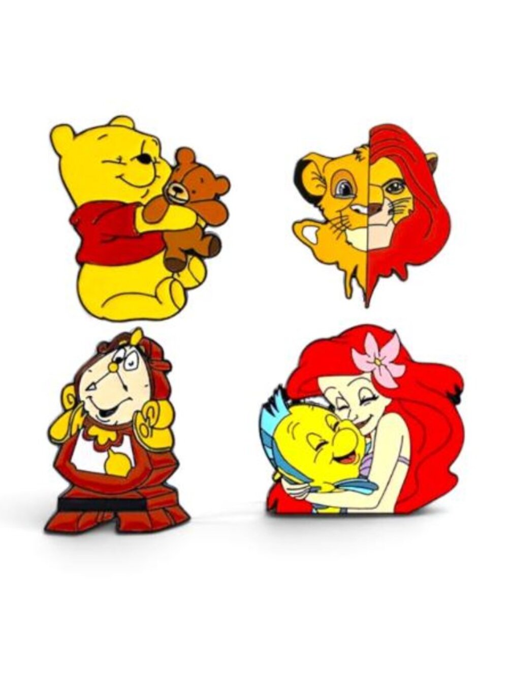NEW - PIN SET, DISNEY FIGURES BUNDLE SET VAR 002 - 4PCS